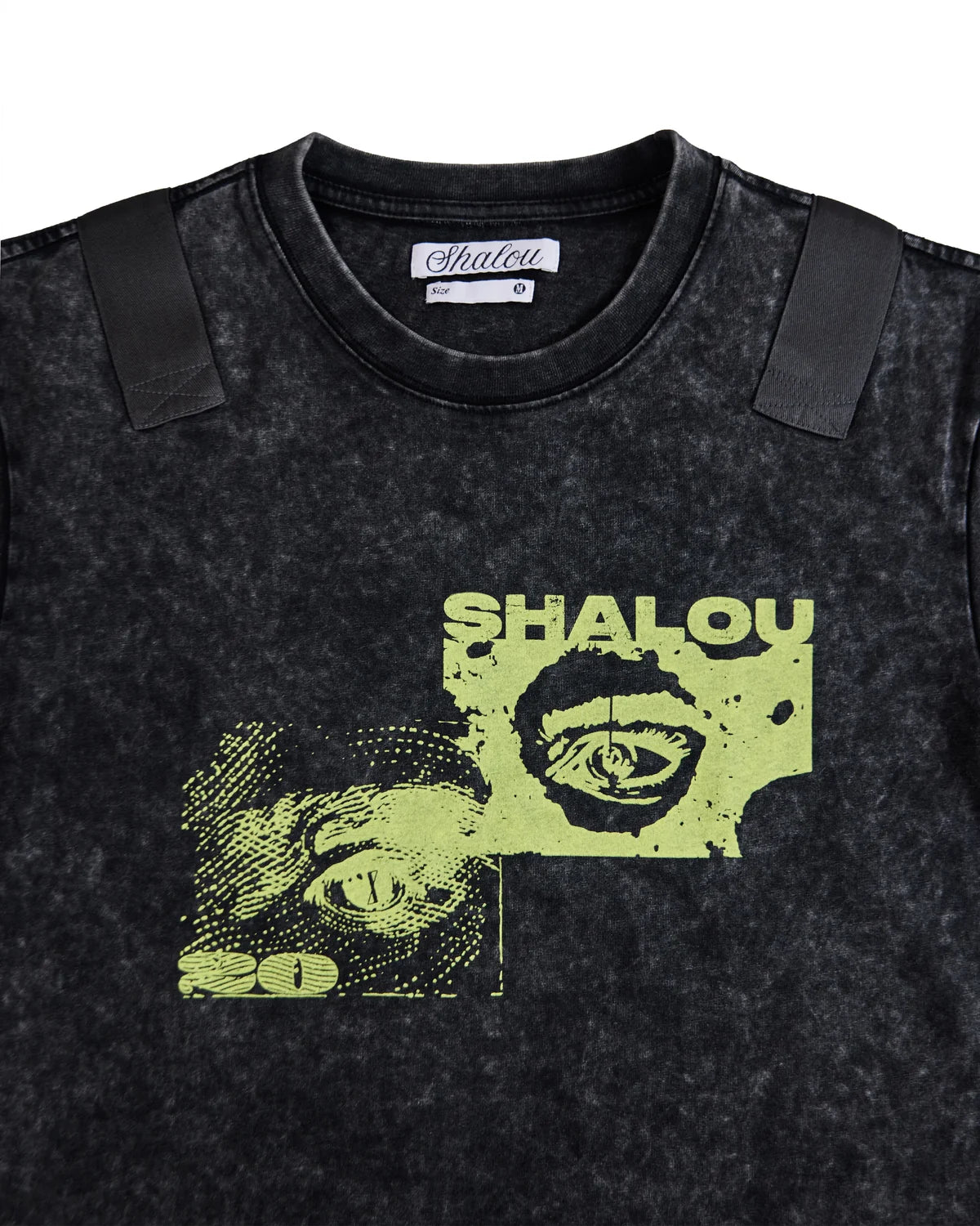 Dollar Washed Tape Tee Black