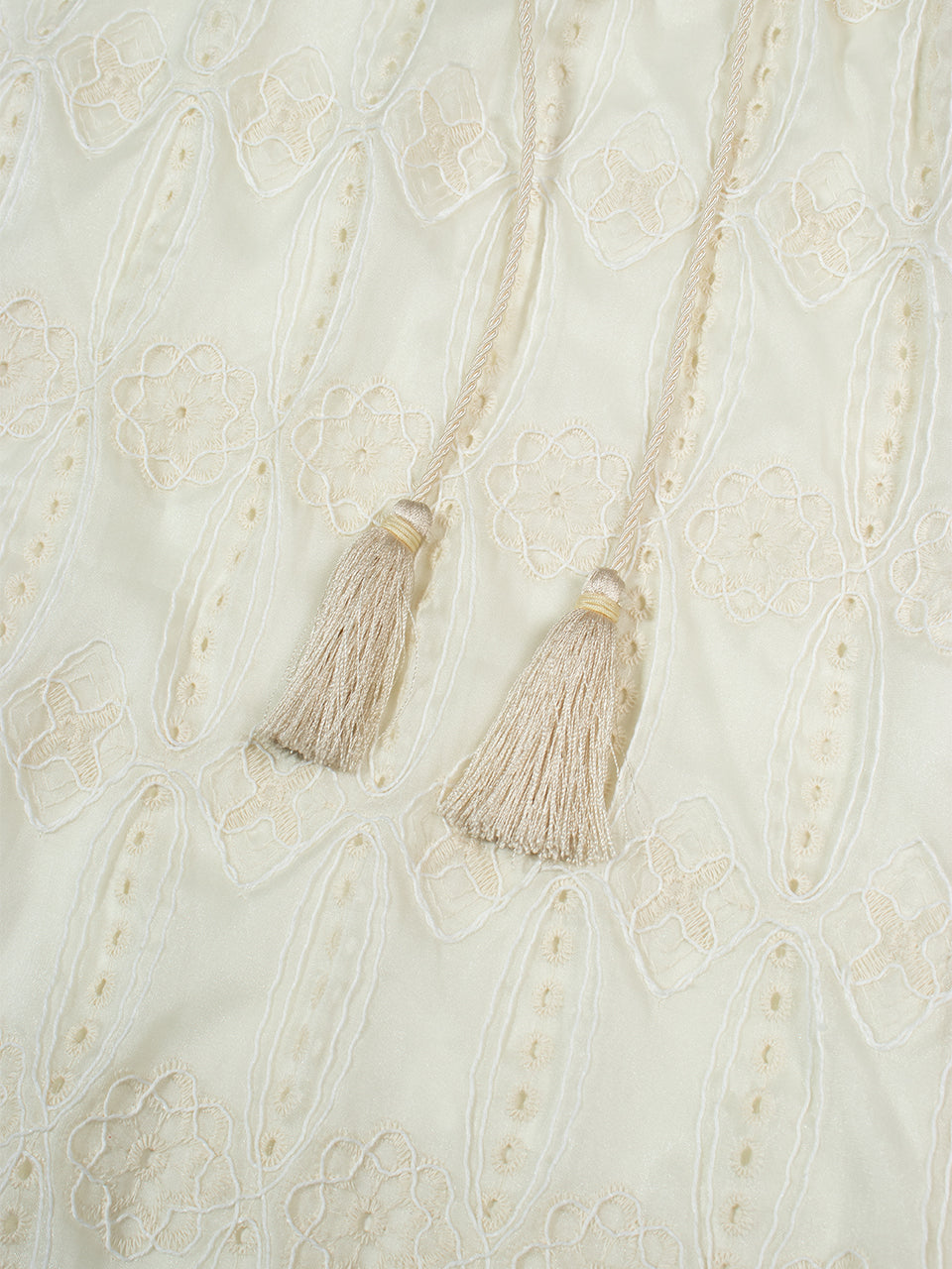 Needle Tassel Maxi Skirt IVORY