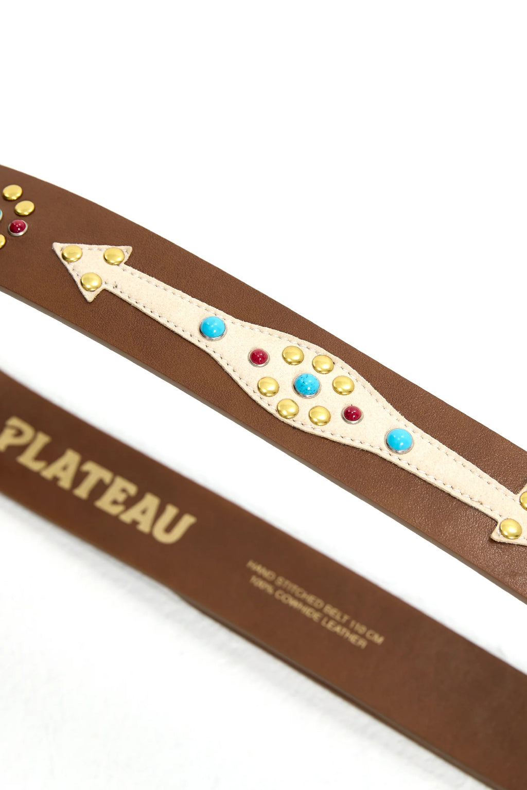 Western rivet belt Brown