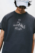 WANFF PRINT OVERSIZE TEE GREY