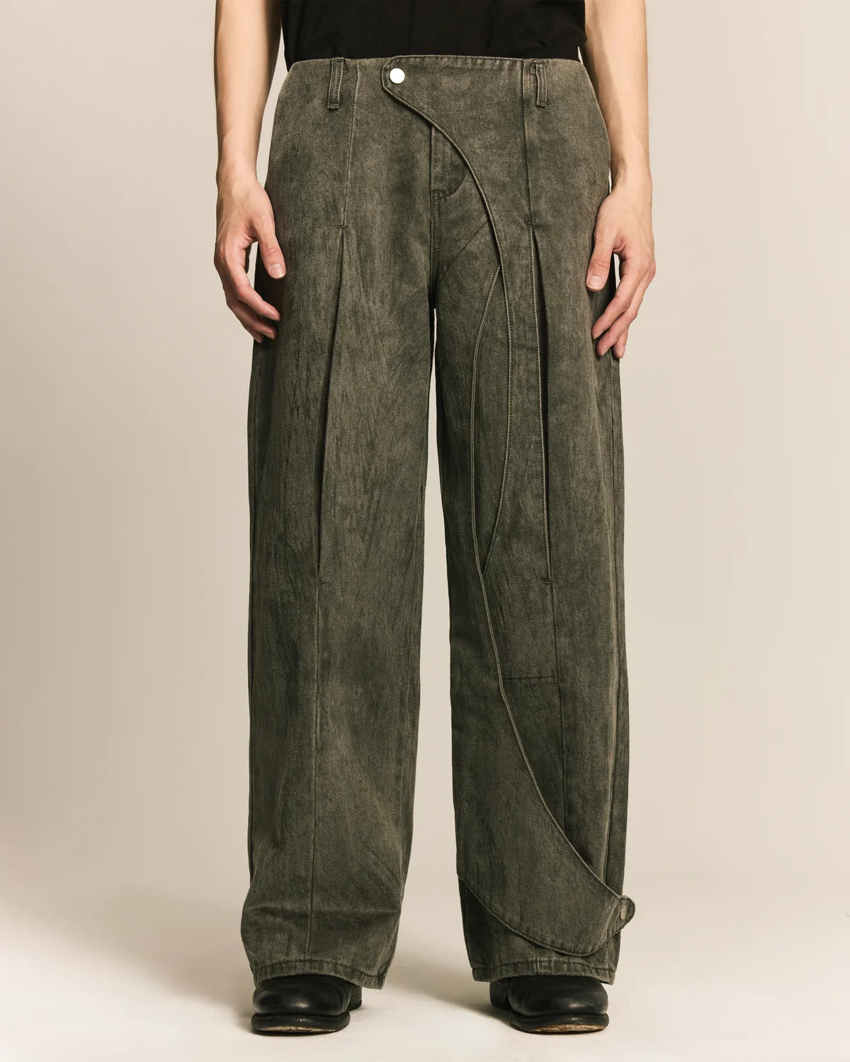 Spiral Brushed Pants Grey