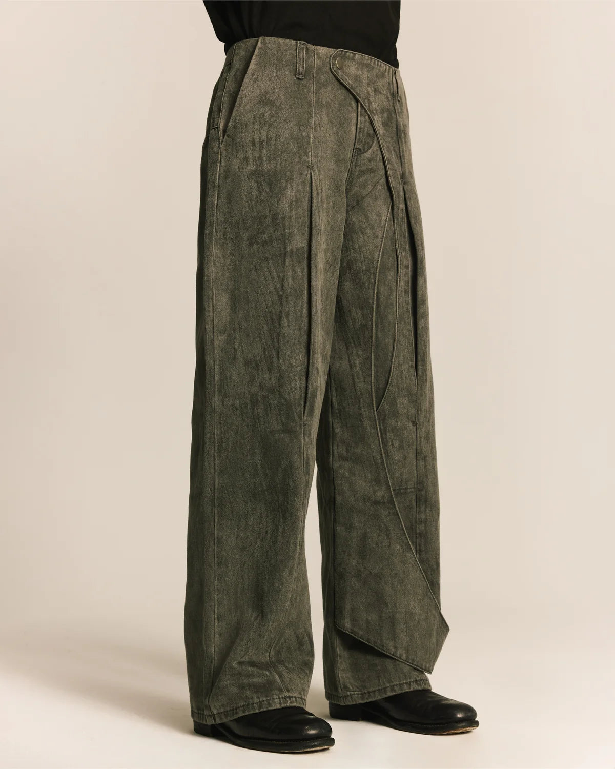 Spiral Brushed Pants Grey