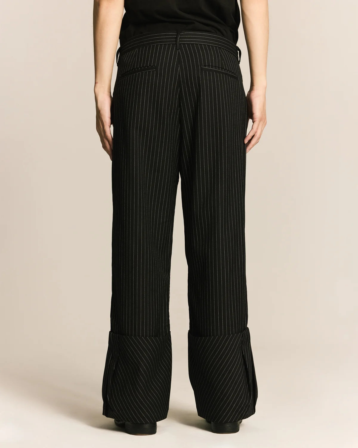 Folded  Pleat Trousers Black