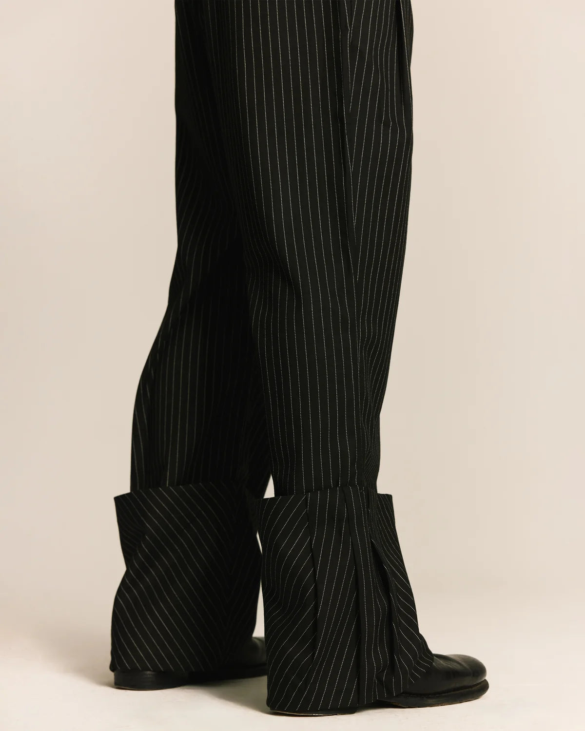 Folded  Pleat Trousers Black