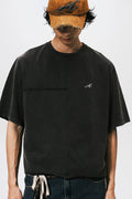 RECONSTRUCT CROPPED TEE BLACK