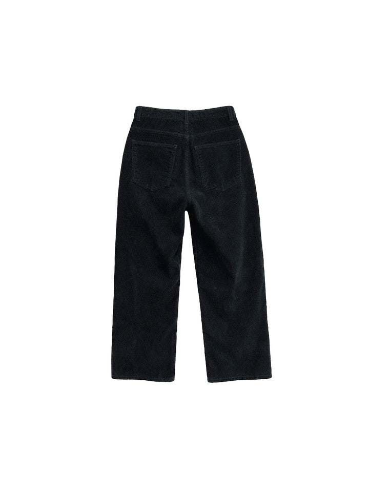 Azure Pocket Corduroy Pants BLACK