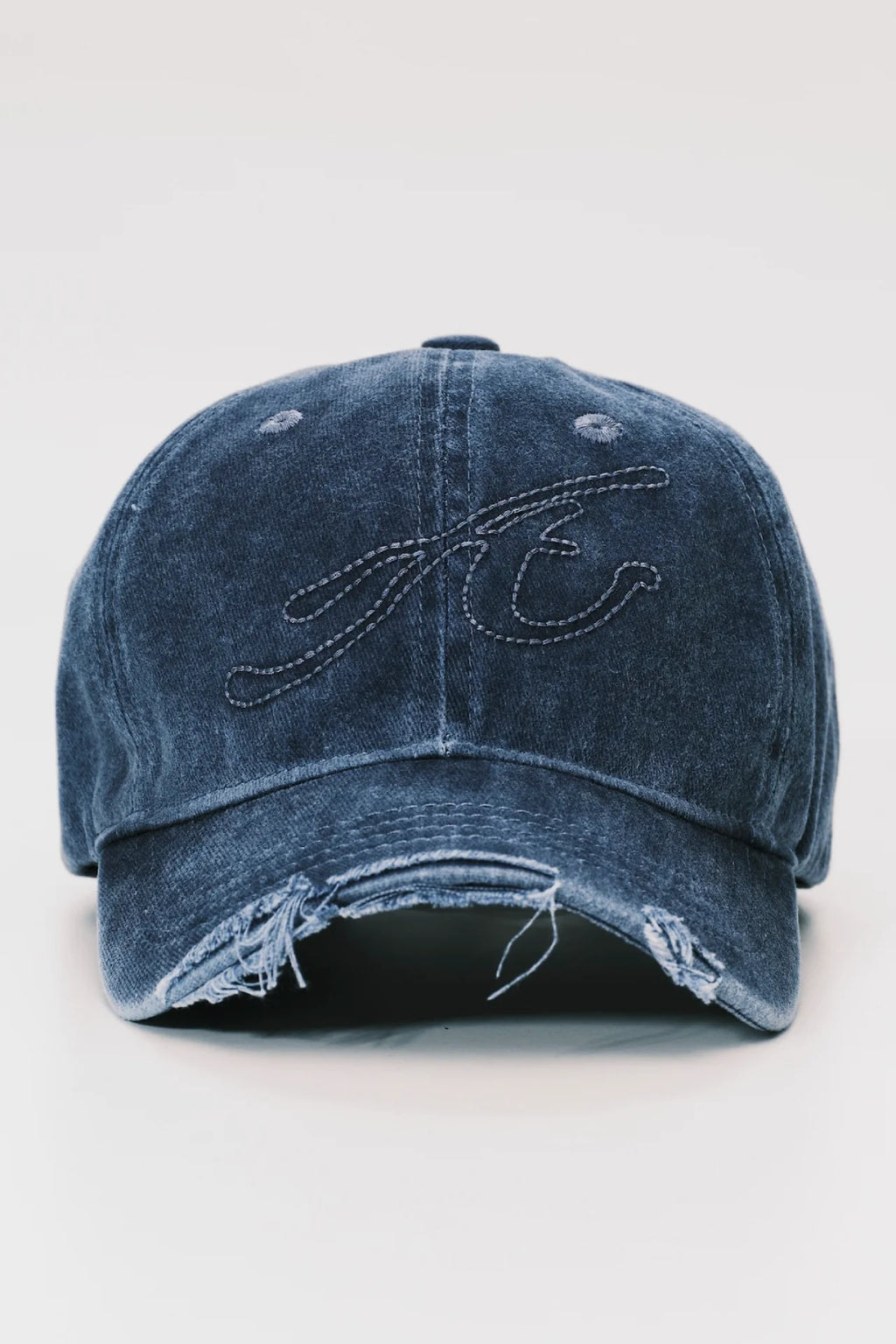 RAW EDGE BASEBALL CAP BLUE