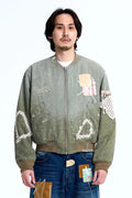 Patched MA-1 flight jacket Green
