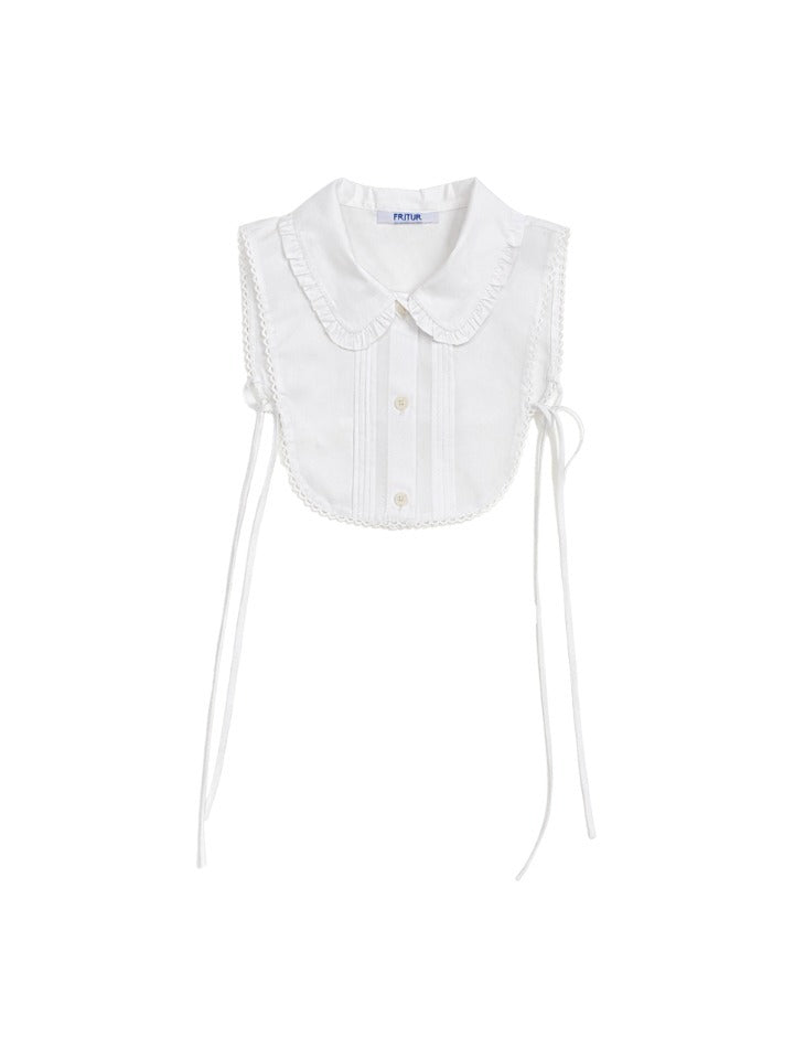 Collar Neck Cape WHITE