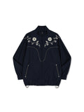 Embroidery Western Windbreaker NAVY