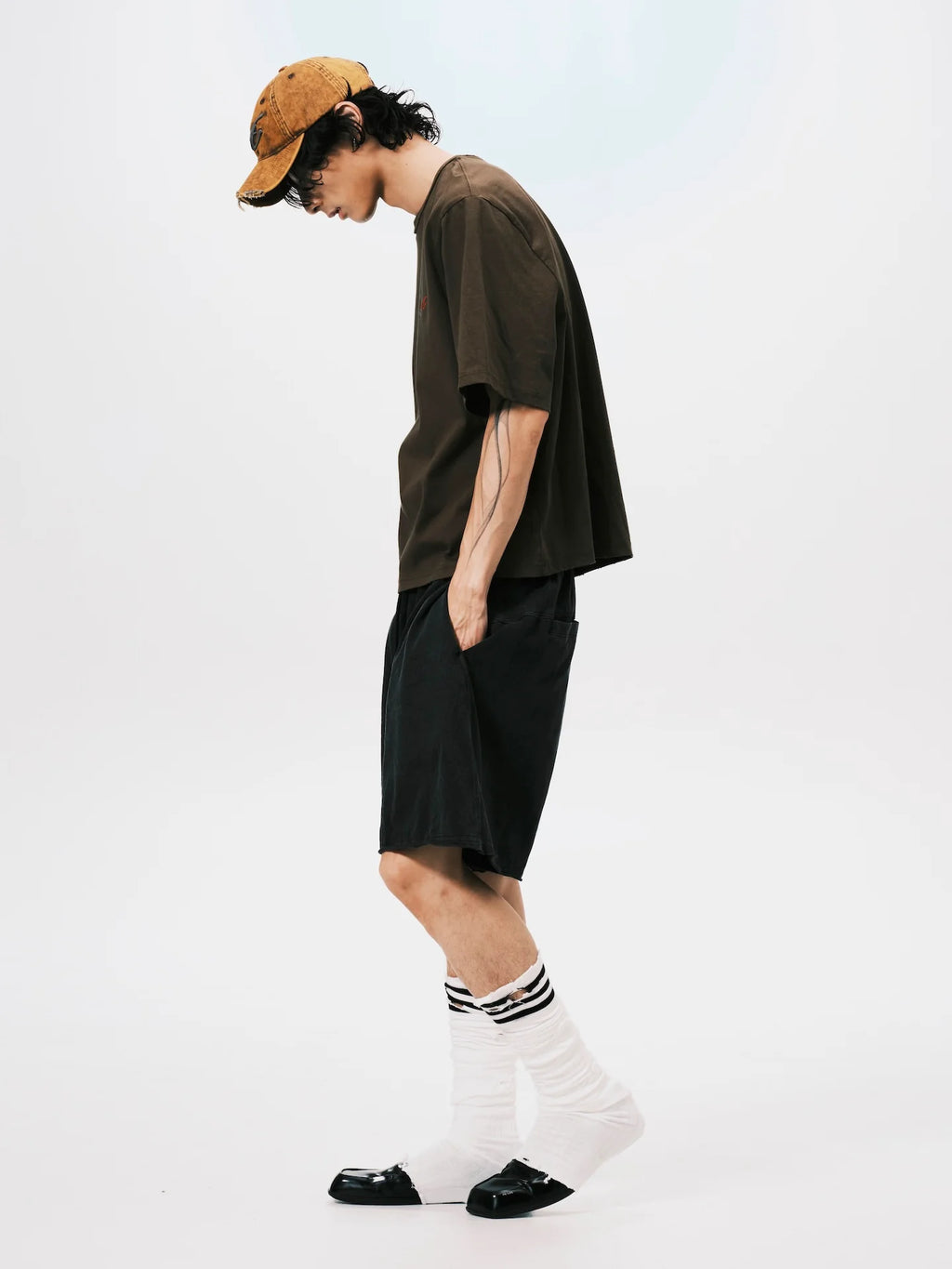 TEAM PRINT CROPPED TEE BLACK