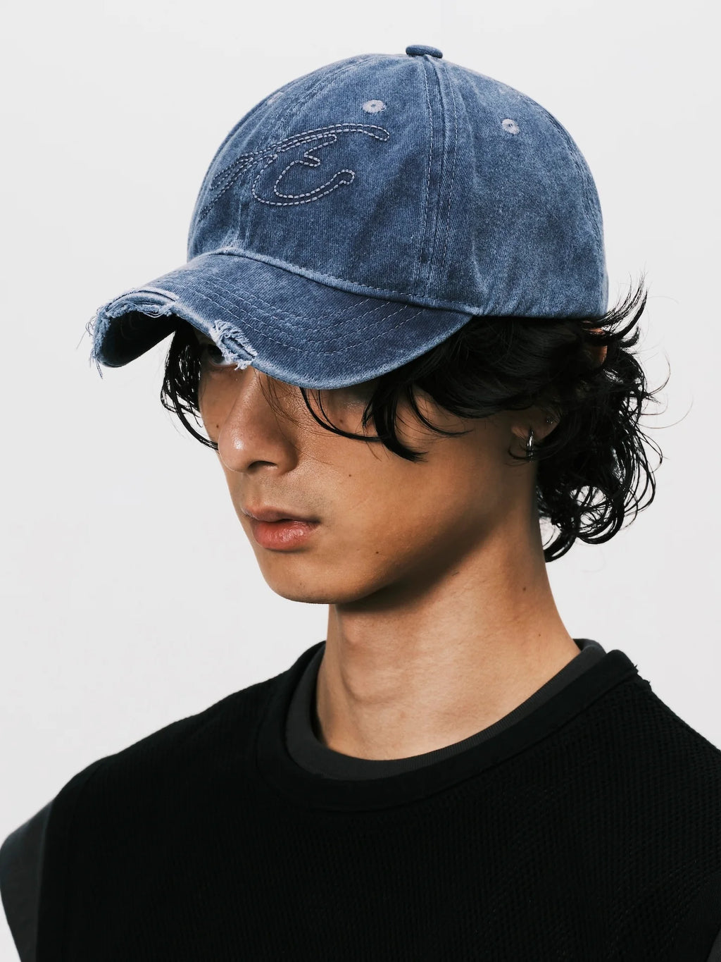 RAW EDGE BASEBALL CAP BLUE