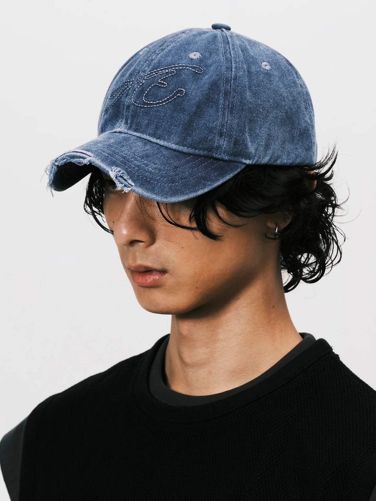 RAW EDGE BASEBALL CAP BLUE