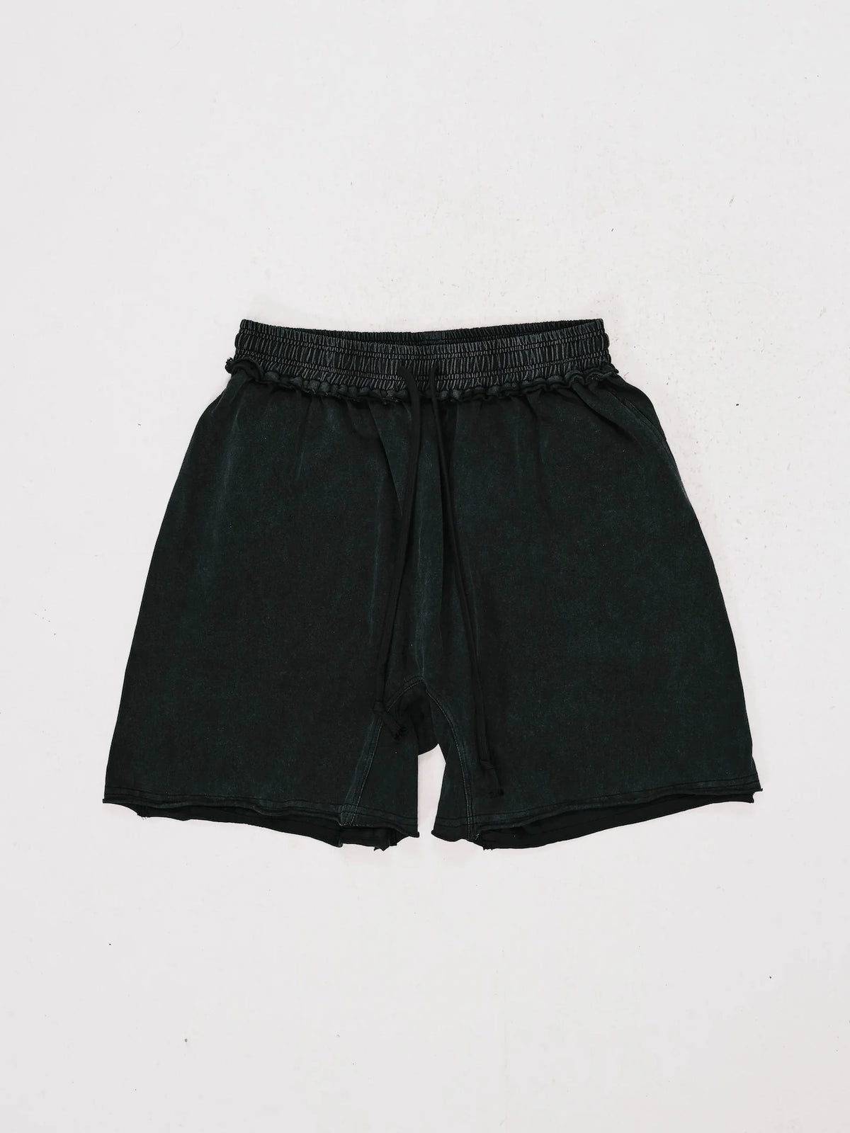 WASHED SWEAT SHORTS BLACK