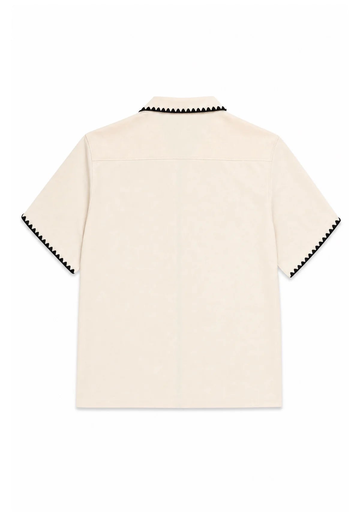 Blanket Stitch Camp Shirt Clear
