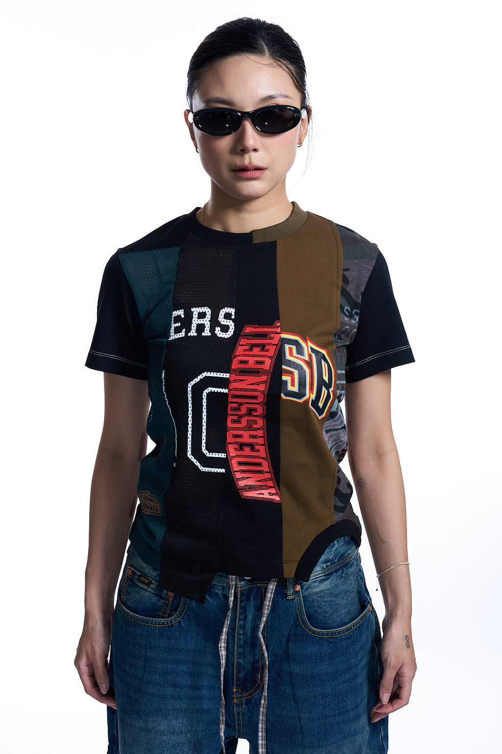 REWORKED VINTAGE JERSEY T-SHIRT BLACK