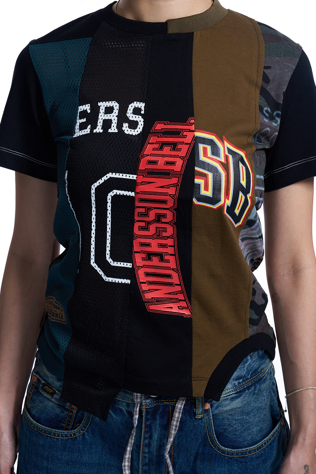 REWORKED VINTAGE JERSEY T-SHIRT BLACK