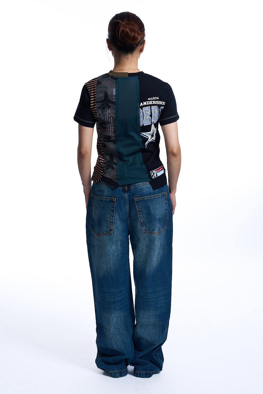 REWORKED VINTAGE JERSEY T-SHIRT BLACK