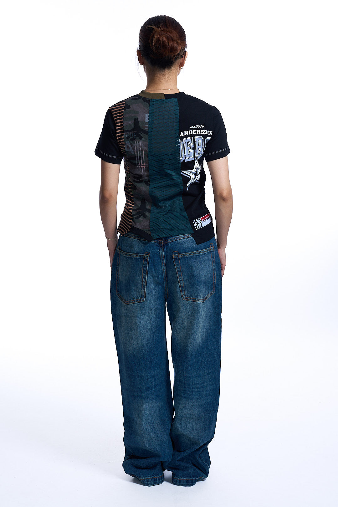 REWORKED VINTAGE JERSEY T-SHIRT BLACK