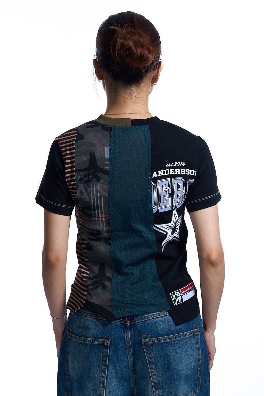 REWORKED VINTAGE JERSEY T-SHIRT BLACK
