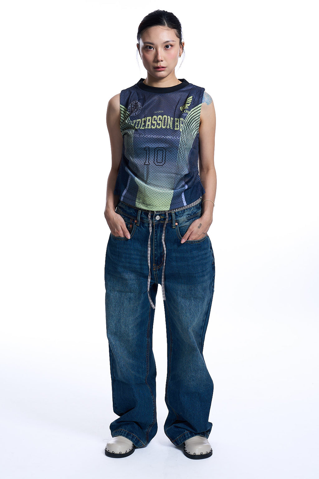 RACING REWORKED SLEEVELESS GREEN/BLACK