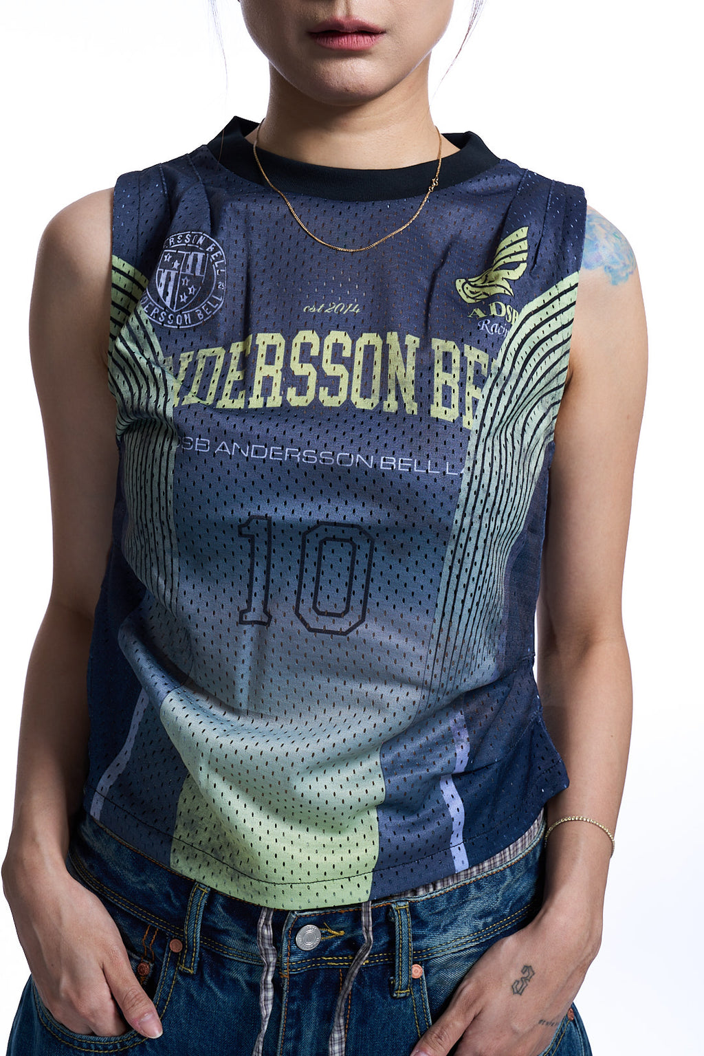 RACING REWORKED SLEEVELESS GREEN/BLACK