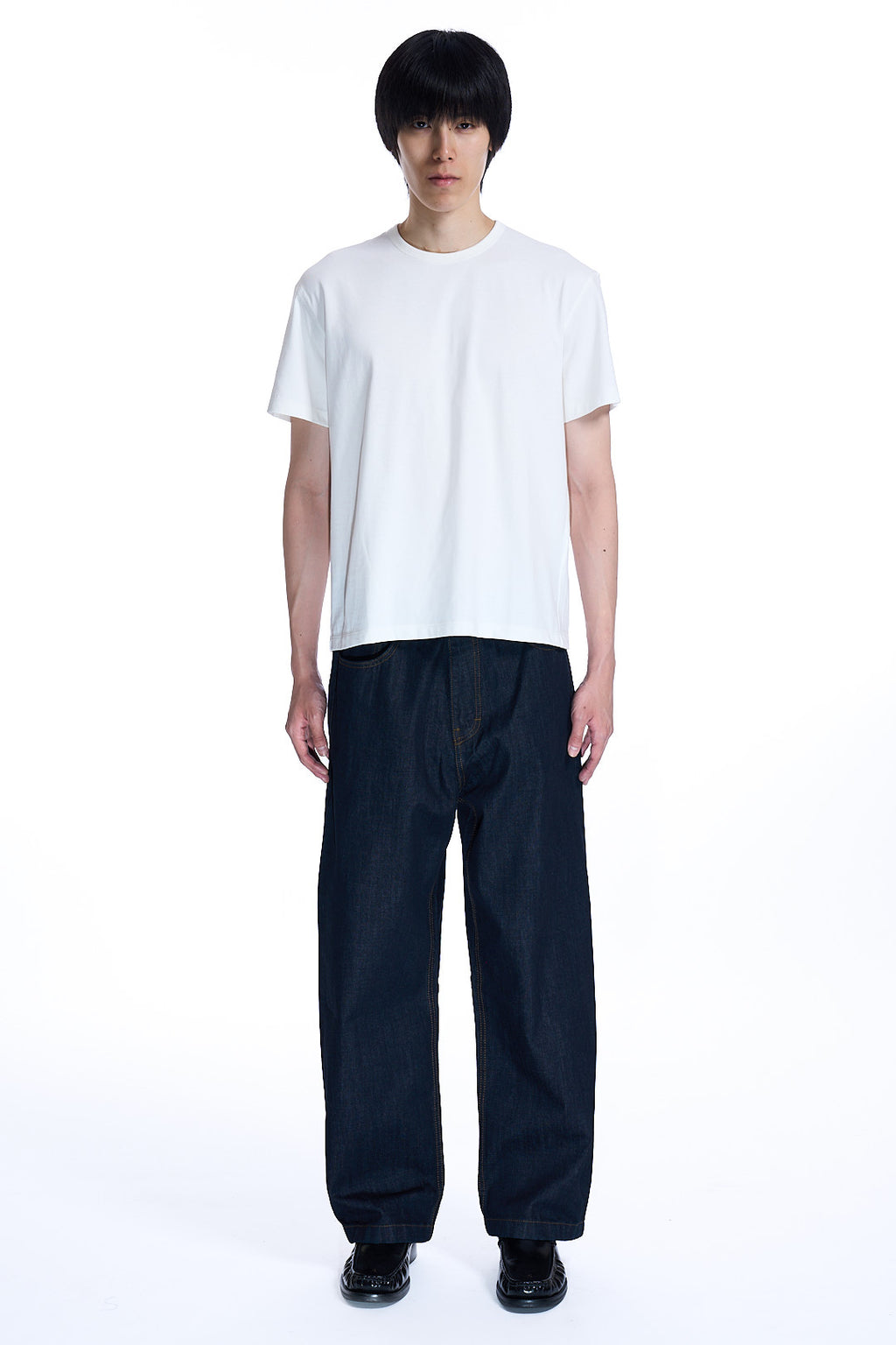CHAIN STITCH POINTED CROP
T-SHIRT  OFF WHITE