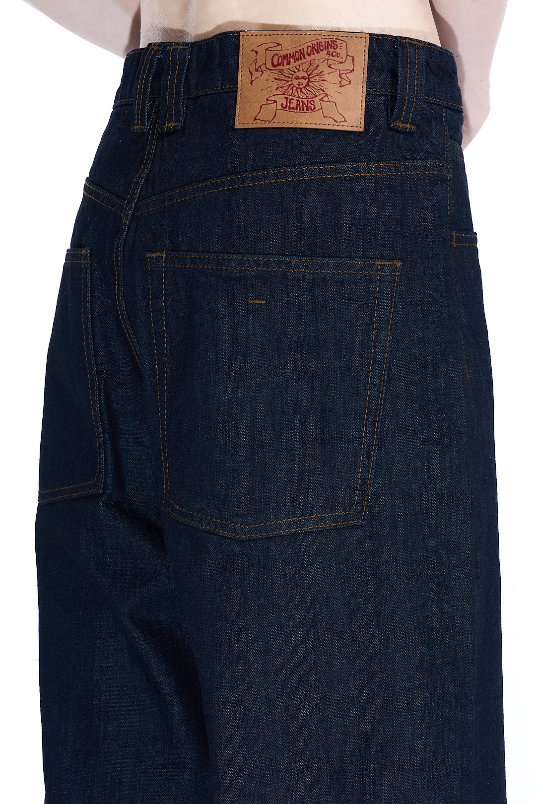 INDIGO BLUE WASHED BAGGY
FIT JEANS  INDIGO