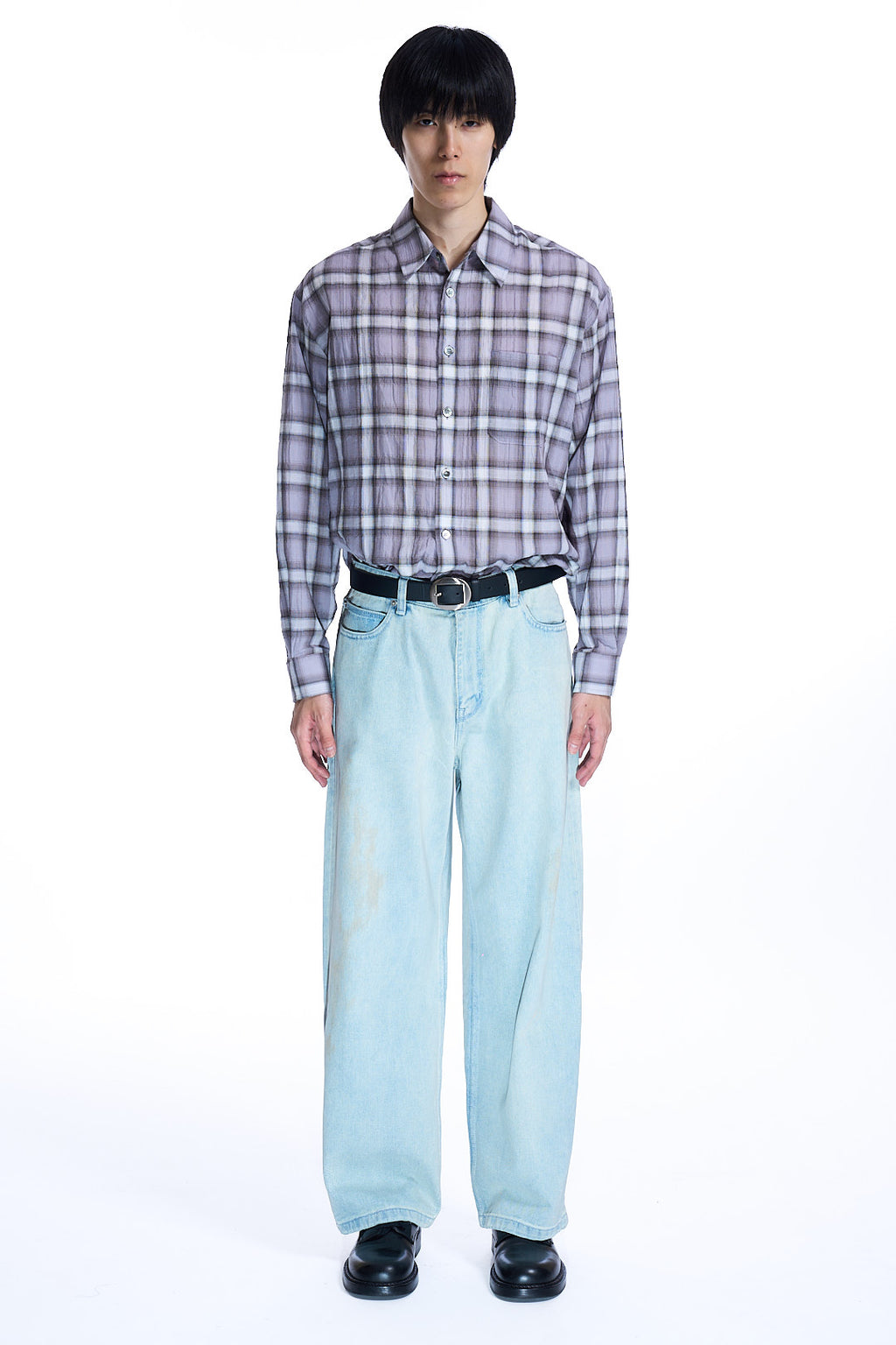 SEERSUCKER OMBRE
CHECKERED SHIRT  PURPLE