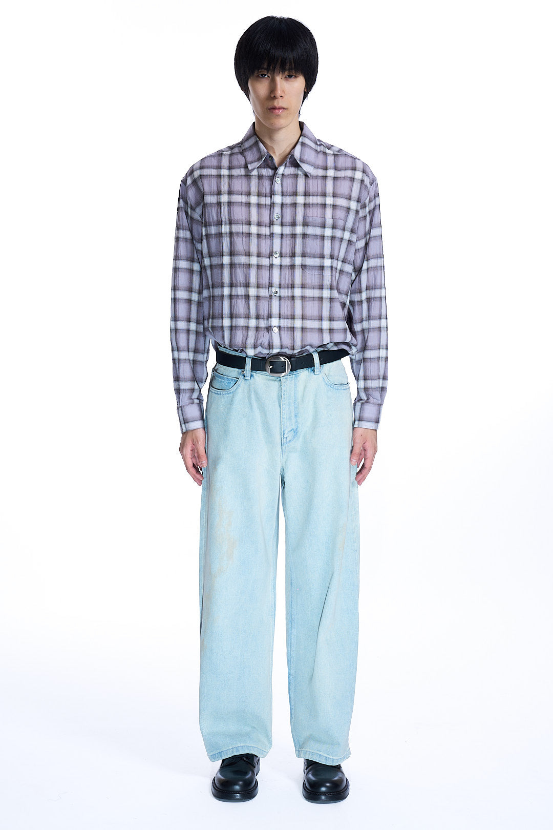 SEERSUCKER OMBRE
CHECKERED SHIRT  PURPLE