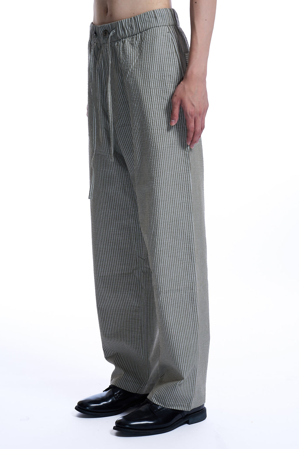 STRIPE COTTON LOUNGE PANTS KHAKI