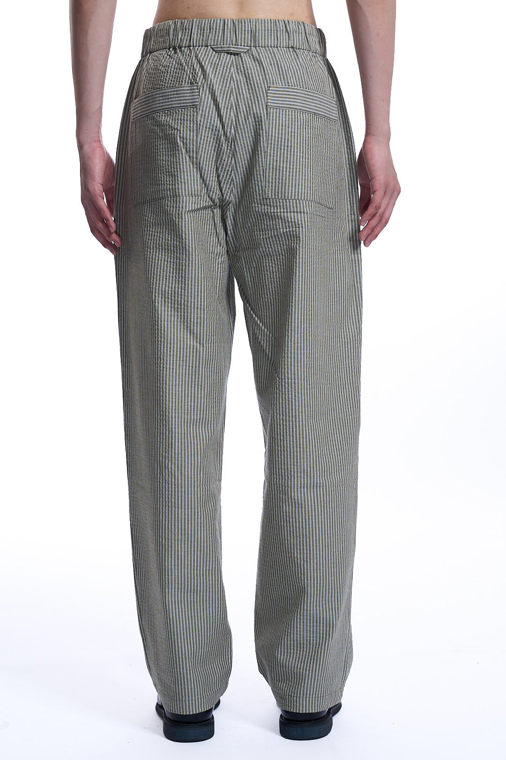 STRIPE COTTON LOUNGE PANTS KHAKI