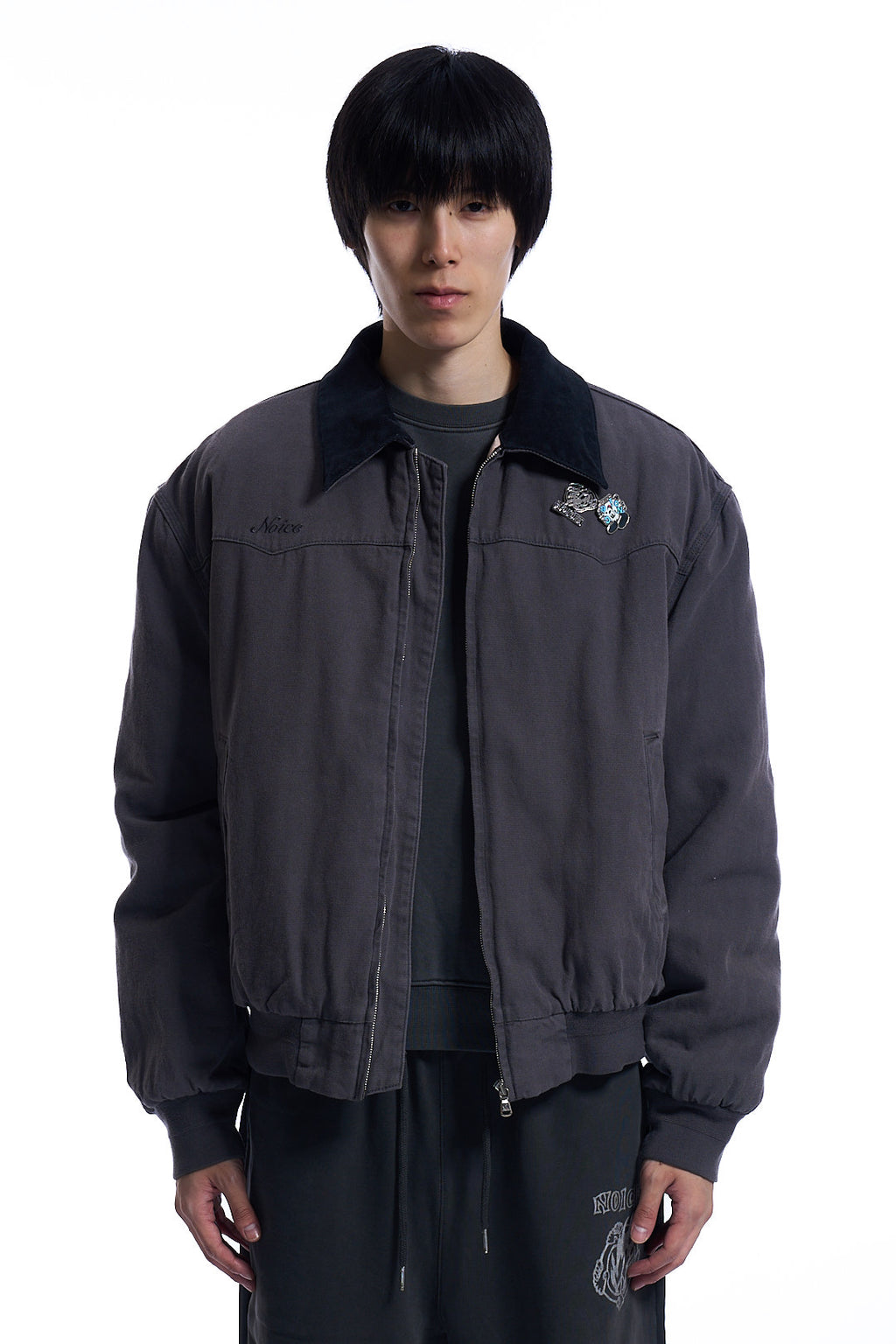 NOICE X VERDY DYED CANVAS WORK JACKET   CHARCOAL