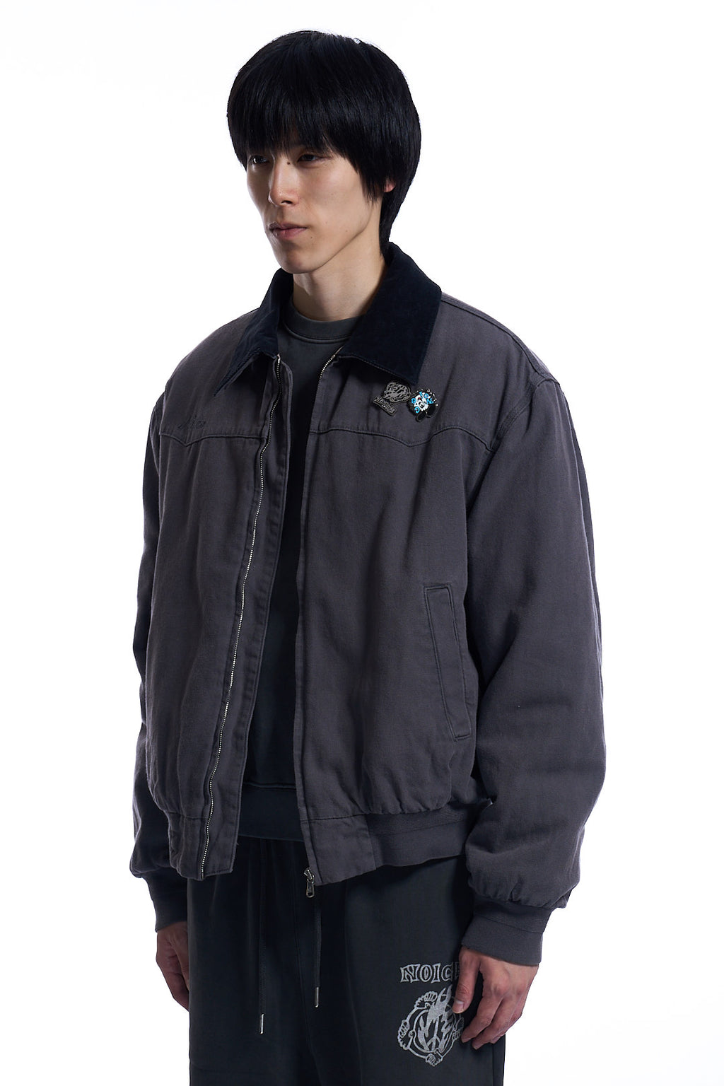 NOICE X VERDY DYED CANVAS WORK JACKET   CHARCOAL