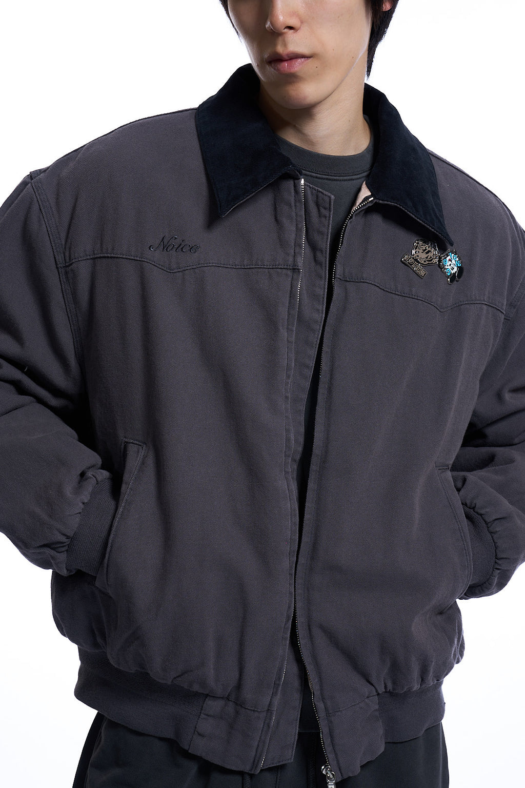 NOICE X VERDY DYED CANVAS WORK JACKET   CHARCOAL