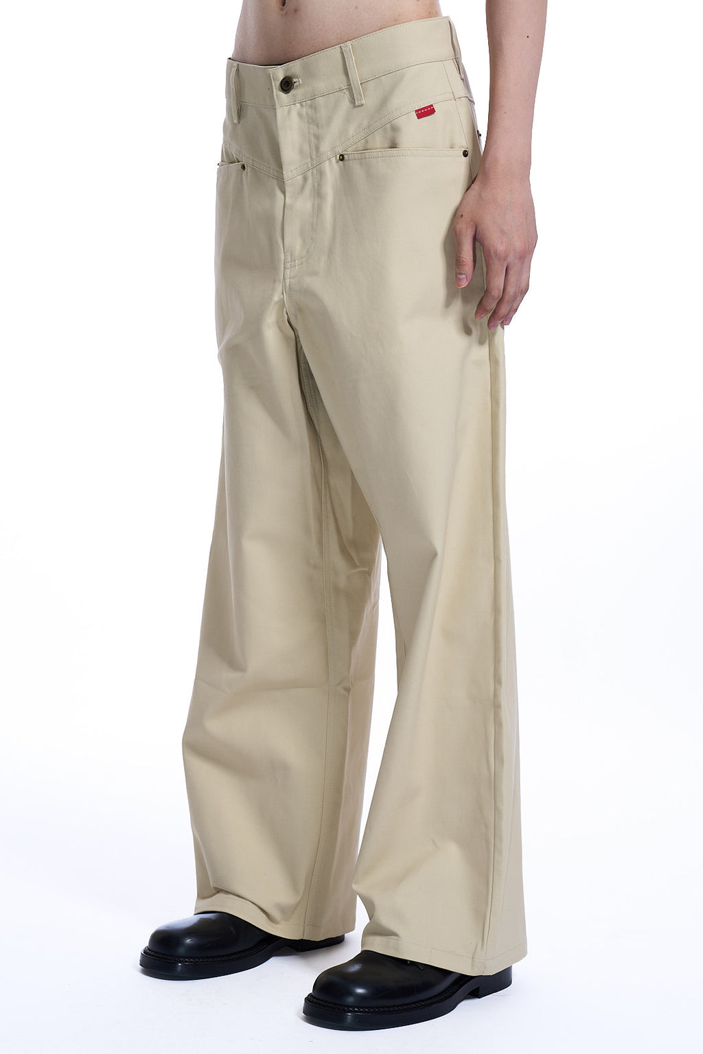 Wide leg painter pants Beige