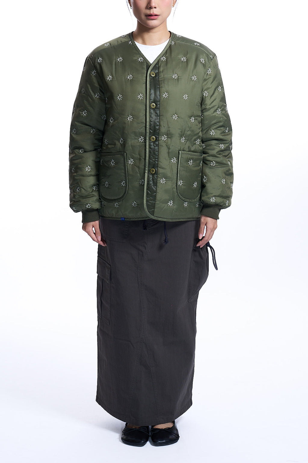 The KYOTO Quilted
Reversible Jacket KHAKI