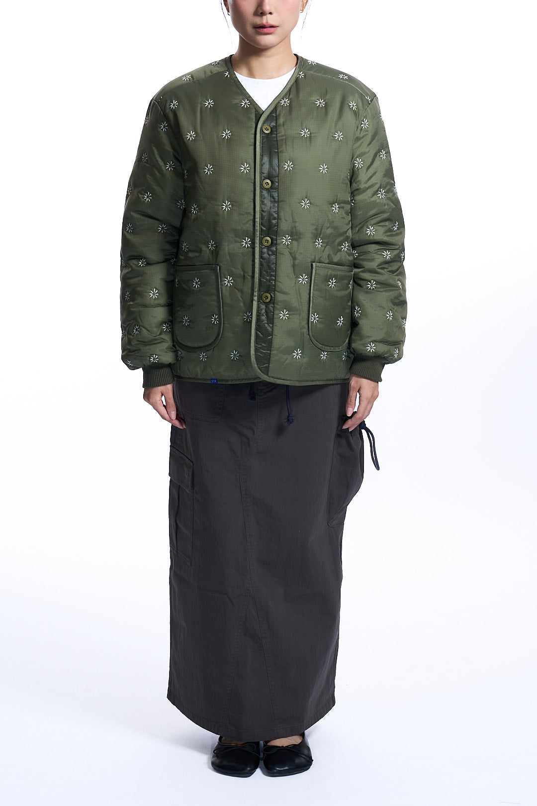 The KYOTO Quilted
Reversible Jacket KHAKI