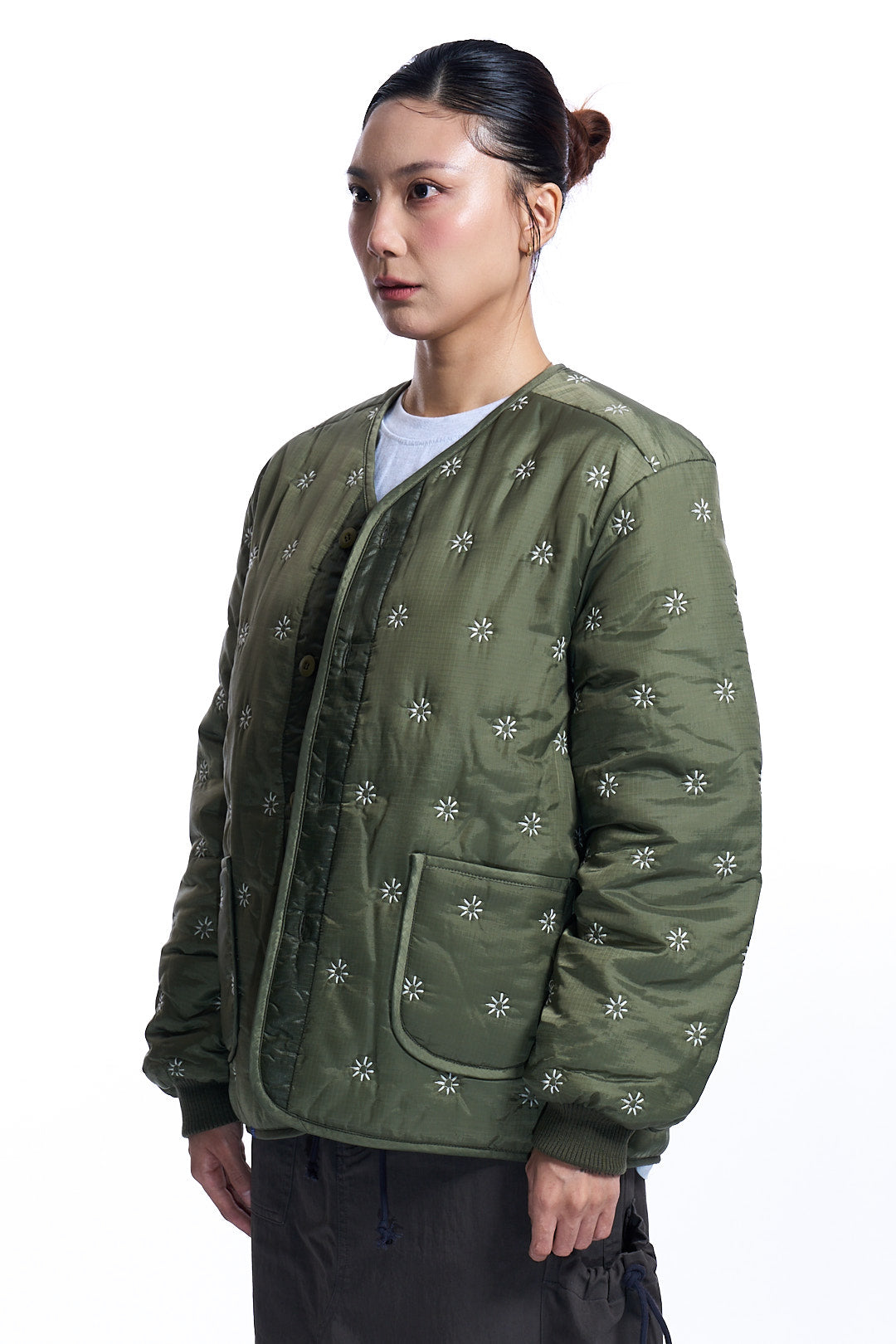 The KYOTO Quilted
Reversible Jacket KHAKI