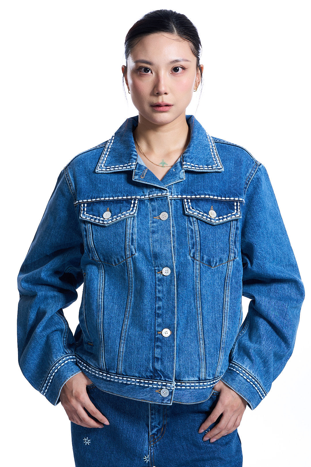 Stitch Denim Jacket BLUE