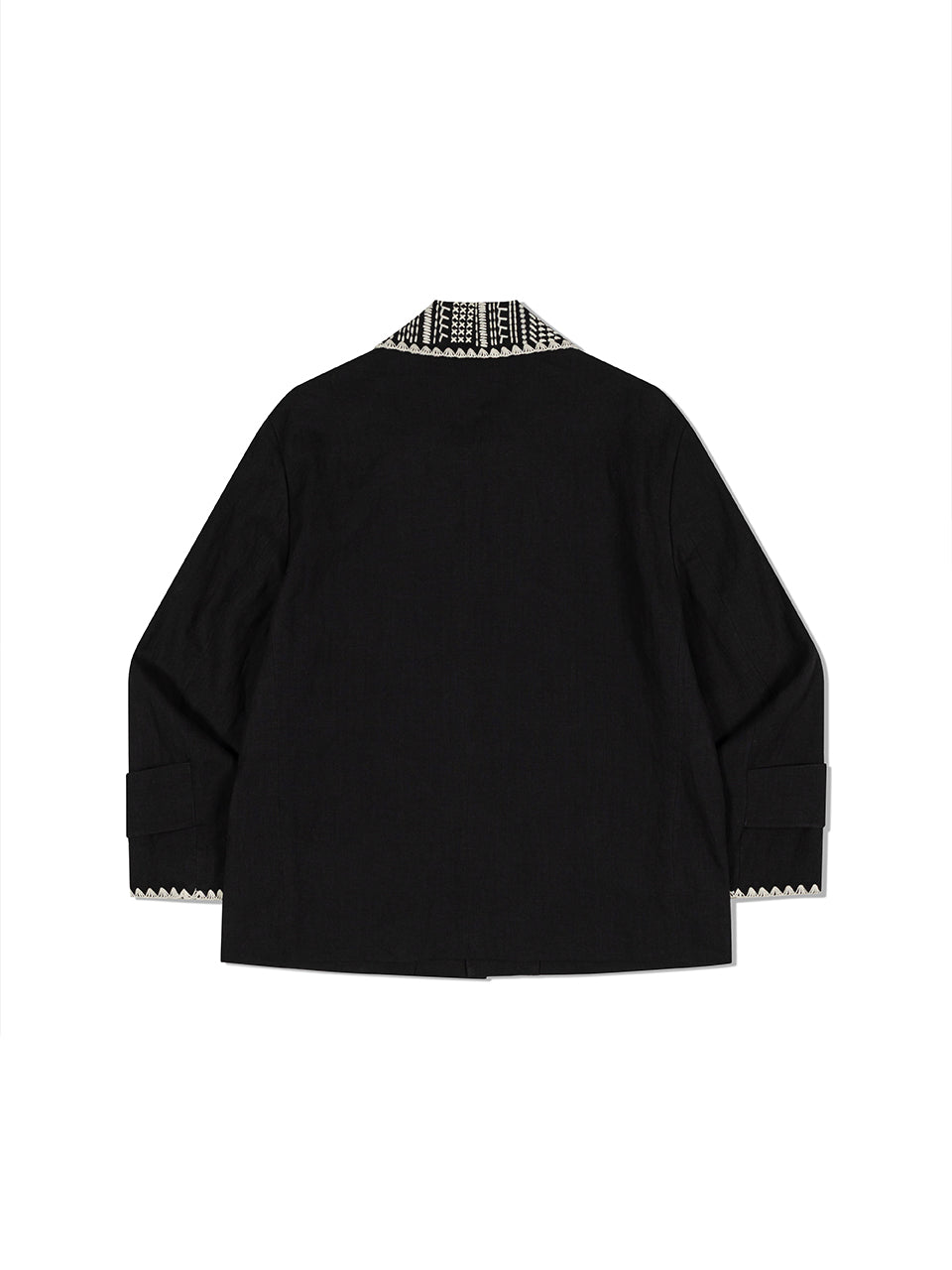  Embroidery Collar Jacket  BLACK