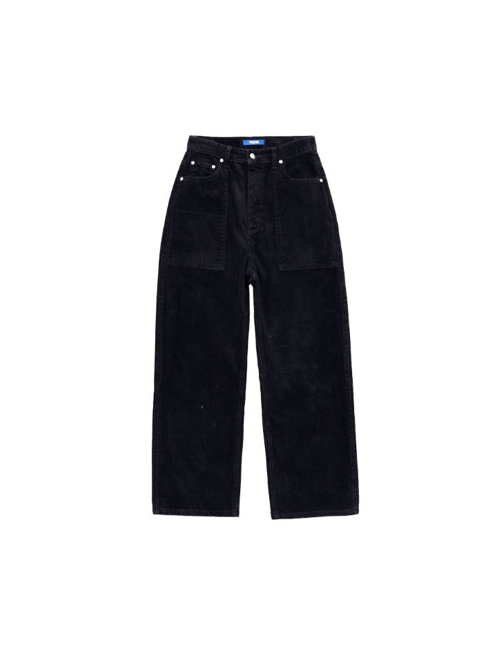 Azure Pocket Corduroy Pants BLACK